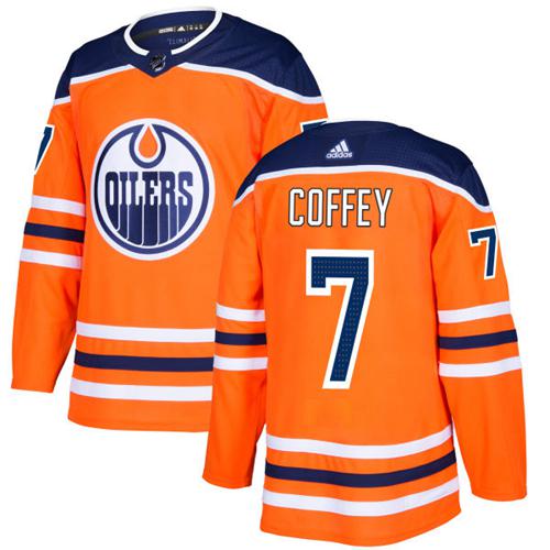 Adidas Men Edmonton Oilers #7 Paul Coffey Orange Home Authentic Stitched NHL Jersey->edmonton oilers->NHL Jersey